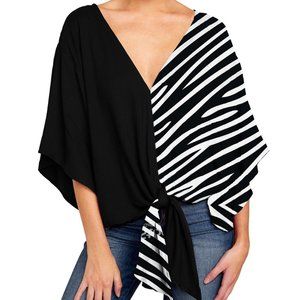 Women's tops spring and summer V-neck short sleeves w2